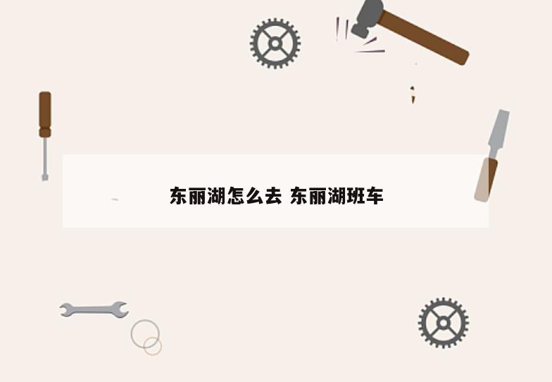 东丽湖怎么去 东丽湖班车
