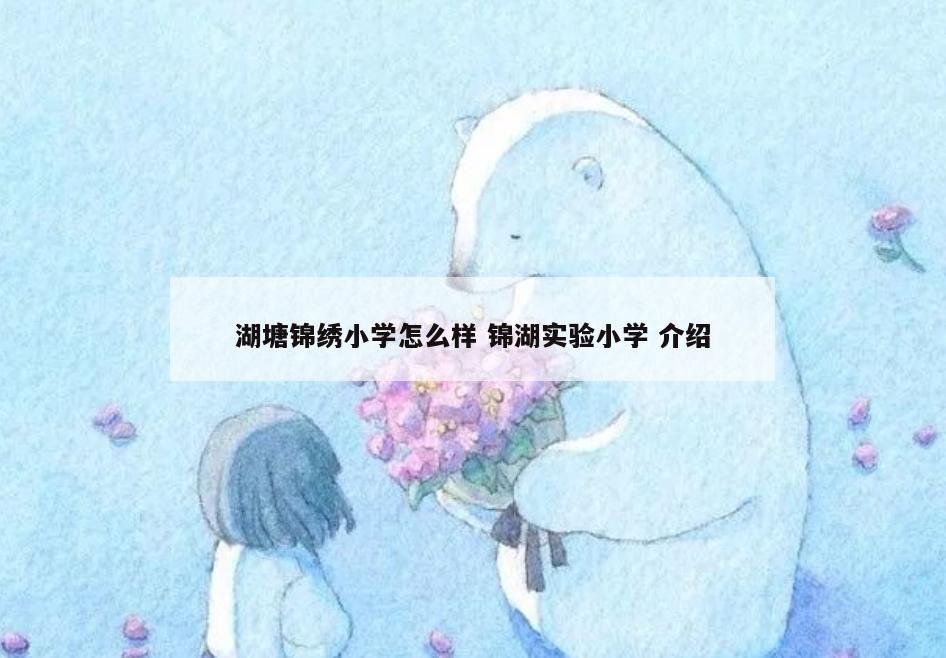 湖塘锦绣小学怎么样 锦湖实验小学 介绍